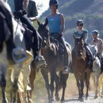 Horse riding in beautiful nature at the Odysseia Stables in Crete.