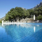 Swimming pool of lovely hotel in nature in Greece Crete at Country Hotel Velani