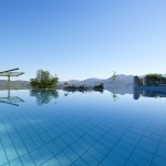 Infinity swimming pool of Country Hotel Velani in Greece